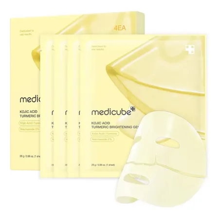Máscara Iluminadora De Cúrcuma Medicube Ácido Kójico Com 4 Unidades