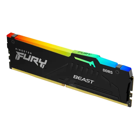 Memória Kingston Fury Beast 32gb Rgb, 6000mhz, Ddr5, Cl30