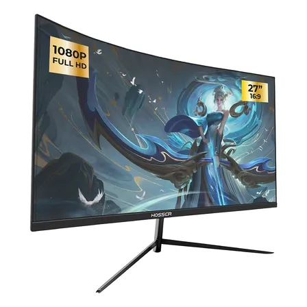 Monitor Gamer Curvo 27 Pulgadas Hosser Fhd Gaming Monitor Color Negro