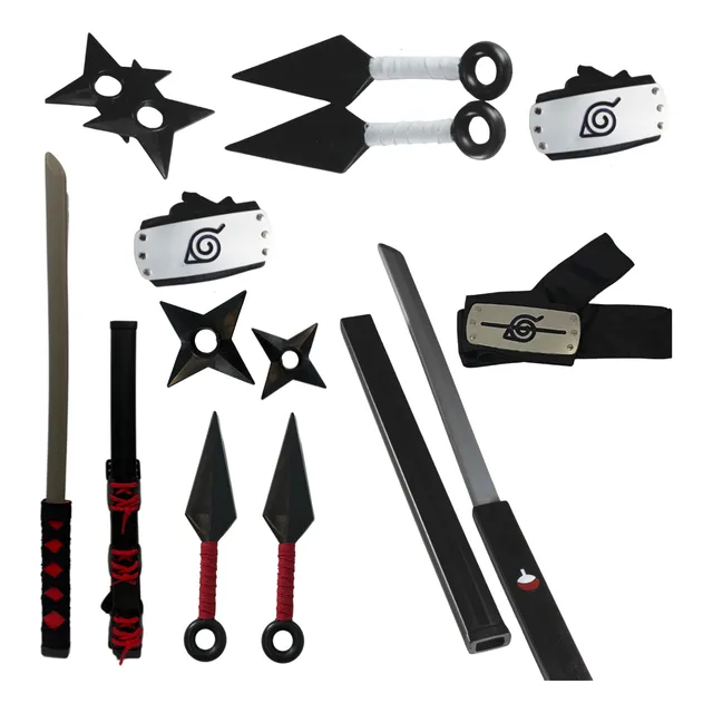 Set Naruto - Kakashi - Naruto - Sasuke - Aldea De La Hoja