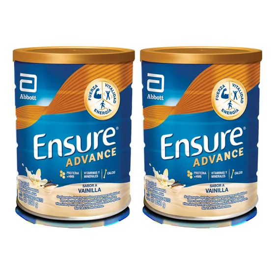 Combo Ensure Advance Polvo 850gr Vainilla Pack X2 Unidades