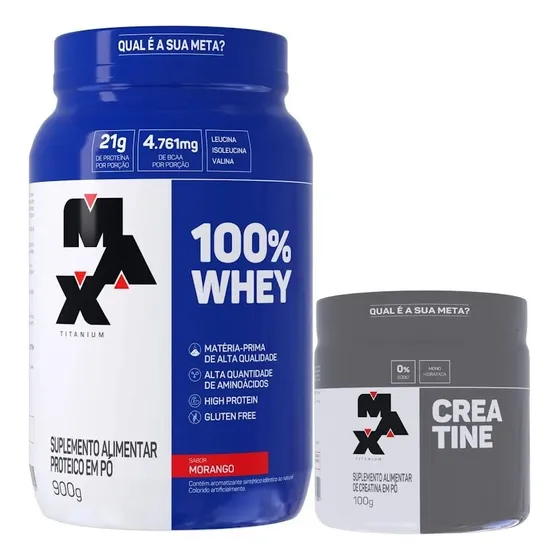 Suplemento Em Pó 100% Max Titanium+ Creatine Monohidratada