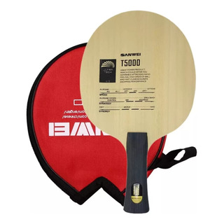 Raquete Tênis De Mesa Sanwei T5000 Carbono 7 Folhas + Capa Raquete Tênis De Mesa Sanwei T5000 Carbono 7 Folhas + Capa