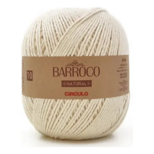 Barbante Circulo Barroco Natural Número 10 Novelo 474 Metros