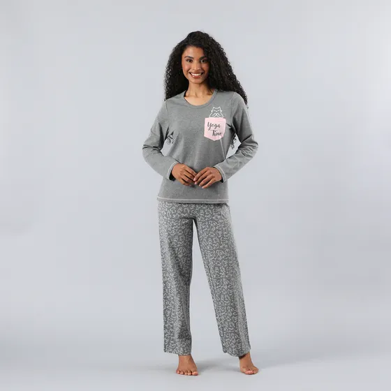 Pijama Cuello Redondo Flores Mujer 33750-67