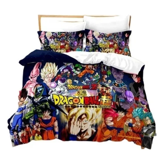 Juego De Cama Individual Con Funda De Edredón Dragon Ball Z
