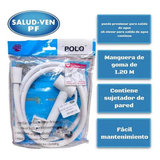 Kit Ducha Tipo Teléfono Plástica Grifería De Baño Salud-ven