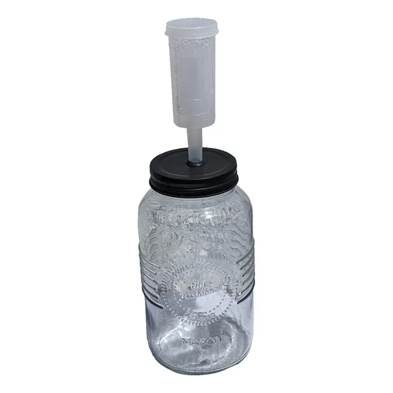 Fermentador 1 Litro Cerveza Vino Vidrio Airlock Fermentación