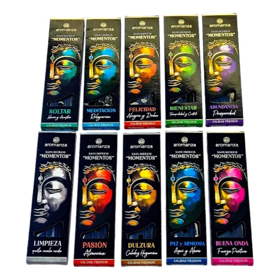 Sahumerios Aromanza Momentos Premium Pack X10 Fragancia