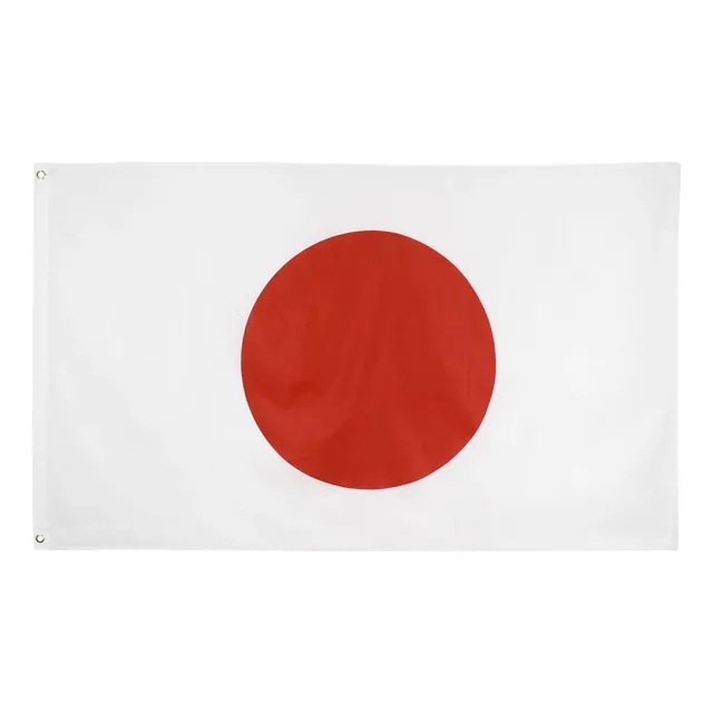 Bandera De Japón Grande 90cm X 150cm Bandera Japonesa Japan Flag Tela Poliéster Color Vivo Y Resistente