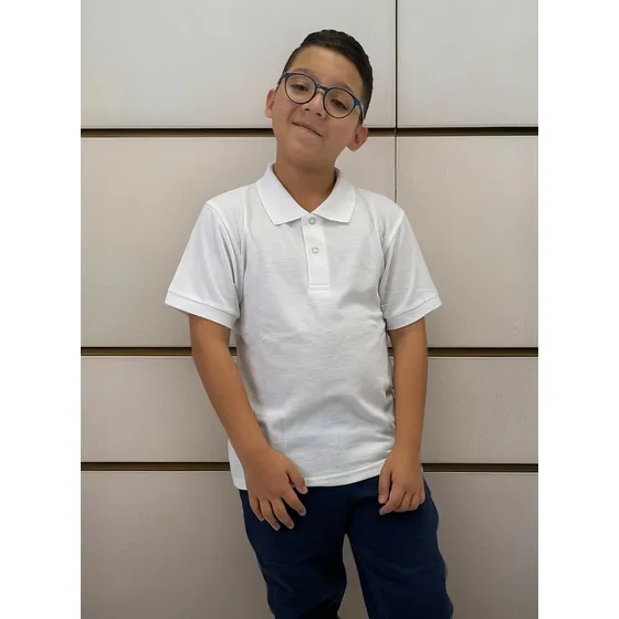 Remera Polo Niño Blanca 3 Unidades - Textilshop