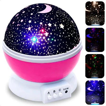 Luminária Projetor Estrela 360° Galaxy Abajur Mesa Infantil