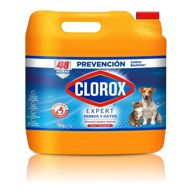 Blanqueador Líquido Mascotas Clorox Elimina Mal Olor 10 Kg
