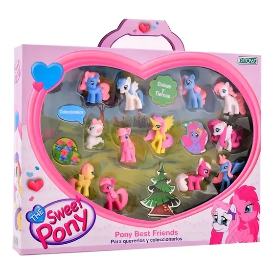 Pony The Sweet Pony Best Friends Set 12 Pony Original Ditoys