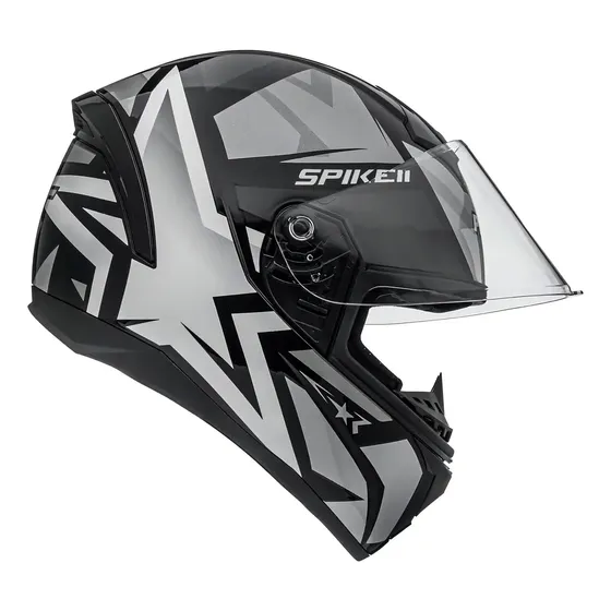 Capacete Para Moto Fechado Peels Spike 2 1st Prata Tamanho 60 — foto 2