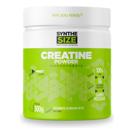 Creatina Monohidratada 100% Pura Pote 300g - Synthesize - Sem Sabor Creatina Monohidratada 100% Pura Pote 300g - Synthesize - Sem Sabor