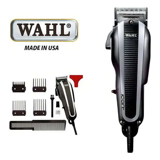 Cortadora de pelo Wahl Professional Icon negra y plata 220V