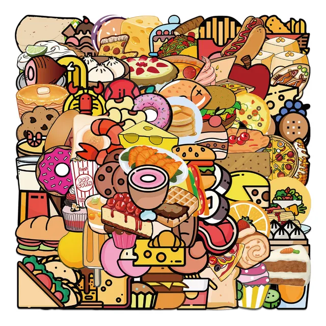 2025 Bonita Pegatina Kawaii Con Forma De Comida For