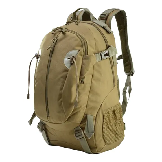 Mochila Simple Táctica Militar Outdoor Ejercito 40 Lts Color Ocre Diseño de la tela Liso