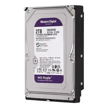 HD Western Digital WD Púrpura SATA de 2 TB, 6 Gb/s, 256 MB, WD23purz