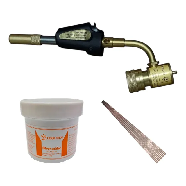 (combo/kit) Soplete C/ Chispero-varillas De Plata-fundente