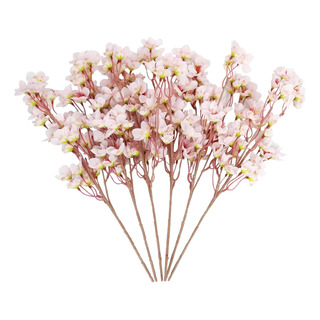 6 Piezas De Flores Artificiales De Cerezo De Seda, Ramas De 6 Piezas De Flores Artificiales De Cerezo De Seda, Ramas De