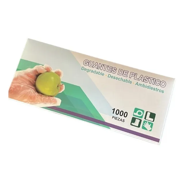 ¡¡ 1000 Guantes De Polipapel !! Unitalla Ideal Para Alimento Transparente