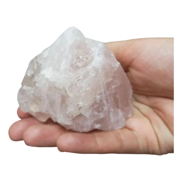 Pedra Quartzo Rosa Bruto Com Padrão Raro Linha Em X Cod269