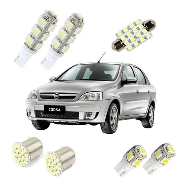 Kit Lampadas Led Corsa Joy Maxx Chevolet Teto Placa Ré