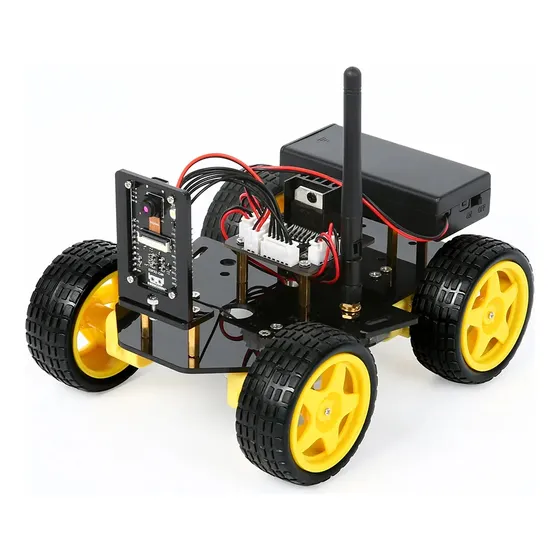Kit Robô Avançado 4wd Camera Esp32 Wifi App Nfe No Full