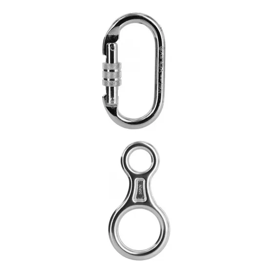 A Figura 8 Dispositivo Descender Rapel De Escalada Y Acero