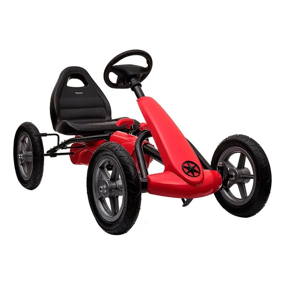 Auto Kart A Pedal Retro Grande Ruedas Inflable Vamos A Jugar