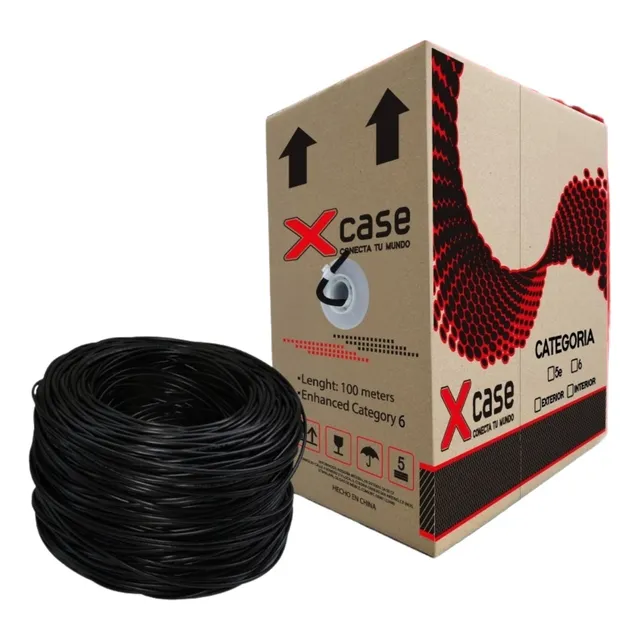 Cable Utp 150mts Xcase Cat 6 Doble Forro Para Uso Exterior