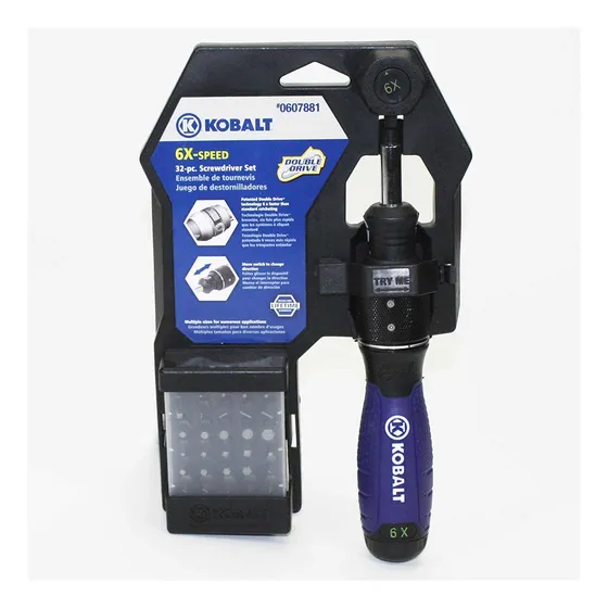 Kobalt Juego Destornillador 32 Pieza 6x-speed Double Drive
