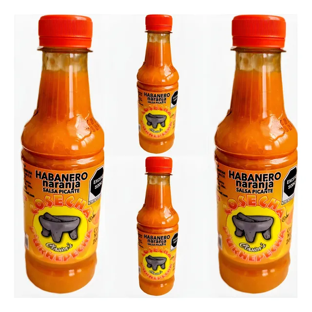 4 Salsas Picantes Habanero Naranja Cosecha Purhépecha/alitas