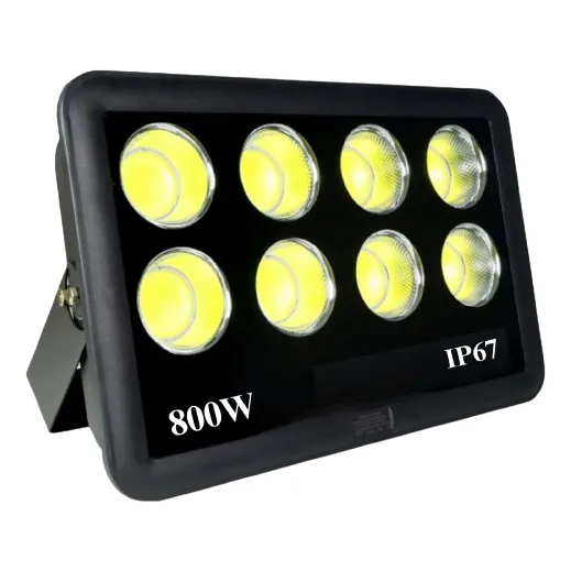  Refletor De Led 800w Bivolt Holofote Ip66 Branco Frio Campo
