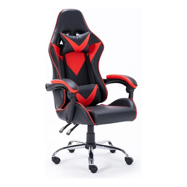 Silla Gamer Exahome Cuero Ecol Calidad Premium Reclinable Color Rojo Material del tapizado Cuero ecológico
