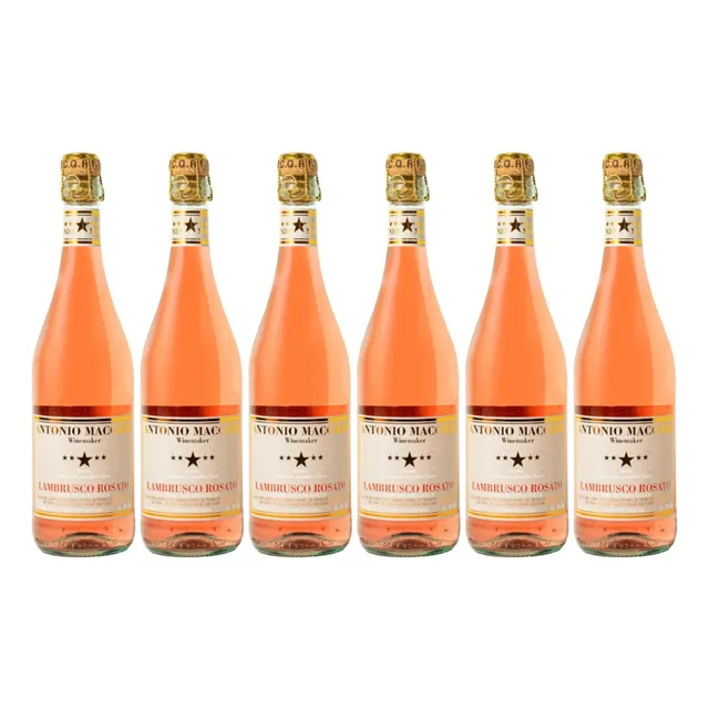 Vino Antonio Maccieri Lambrusco Rosato 750ml X 6 Unidades