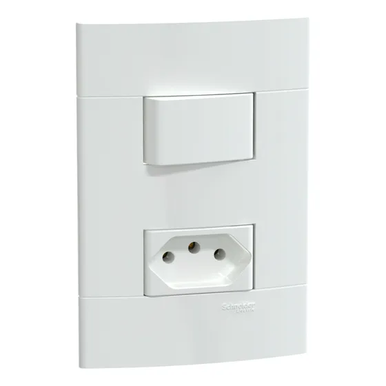 Conjunto 1 Interruptor + 1 Tomada 10a 250v Schneider