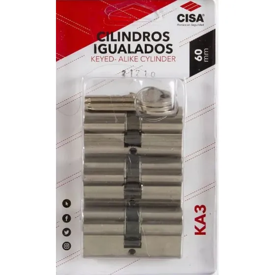 Cilindro Cisa Igualados 60mm Origina 3 Cilindos 3 Llaves Ka3