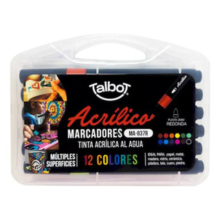 Marcador Talbot Acrílico Al Agua Valija X12 Unidades Marcador Talbot Acrílico Al Agua Valija X12 Unidades