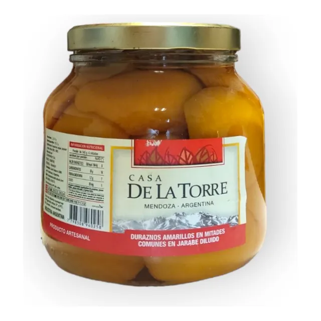 Duraznos Amarillos Mitades Jarabe *1.45kg Casa De La Torre