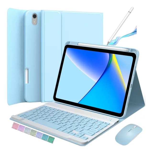 Funda Teclado Español +mouse+lápiz Para iPad 10a 10.9''a2696