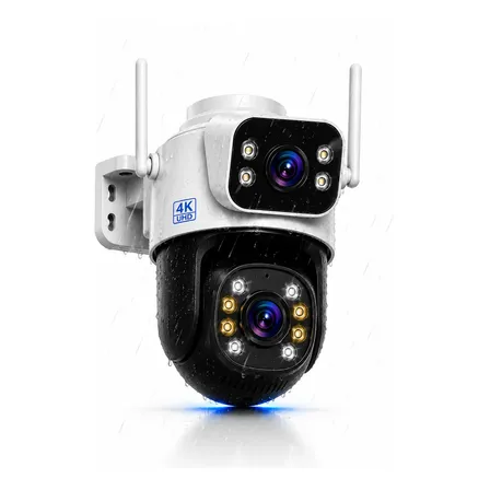 Câmera Wifi Full Hd Externa Prova D'água Lente Dupla Ip66 Cor Branco Branco