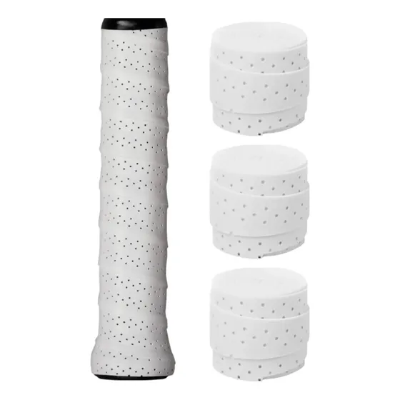 Grips Perforados Raqueta Tenis Padel Cubre Grip Pack X 3 Unid Color Blanco