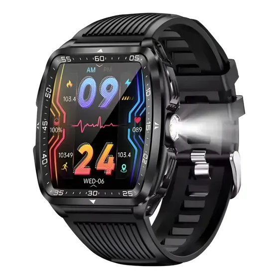 Reloj Inteligente Smartwatch Kt83 Sumergible 5atm Linterna
