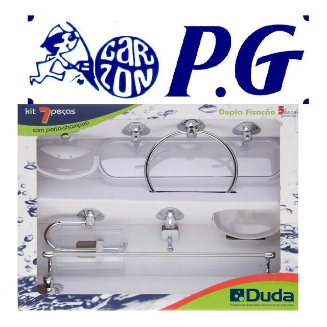 Accesorio Para Baño Genebra 7 Piezas Cromado Cristal P G 