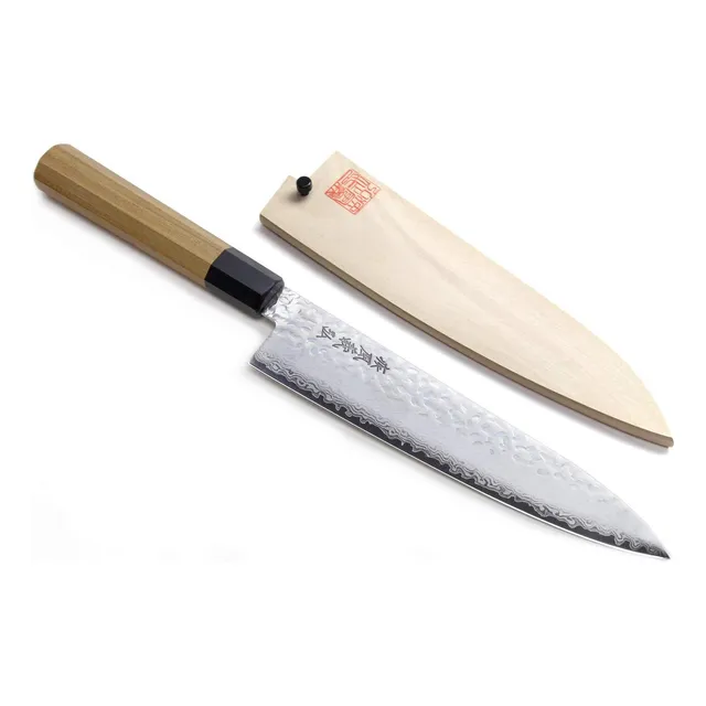 Yoshihiro Vg-10 Cuchillo De Chef Japonés Gyuto De Damasco