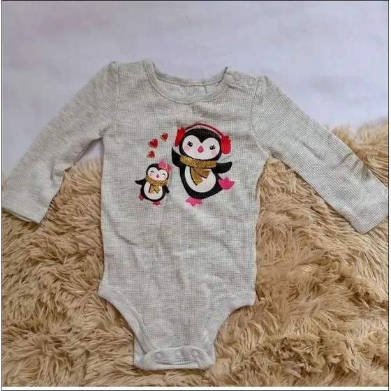 Body Manga Larga Para Niña, Talla 6-9 Meses