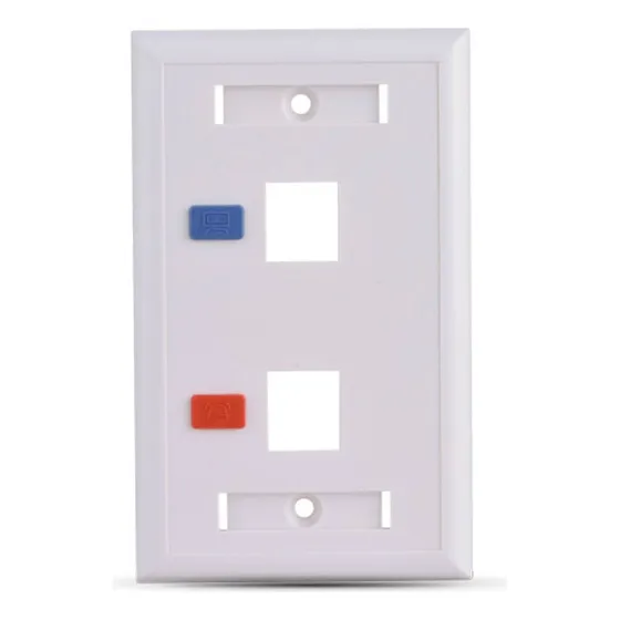 Placa De Pared Vertical Saxxon A1752e 2 Puertos Tipo Keyston